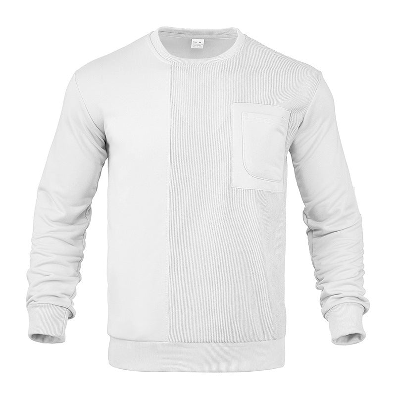Men's stylish sweatshirt with innovative texture and practical chest pocket Skorter