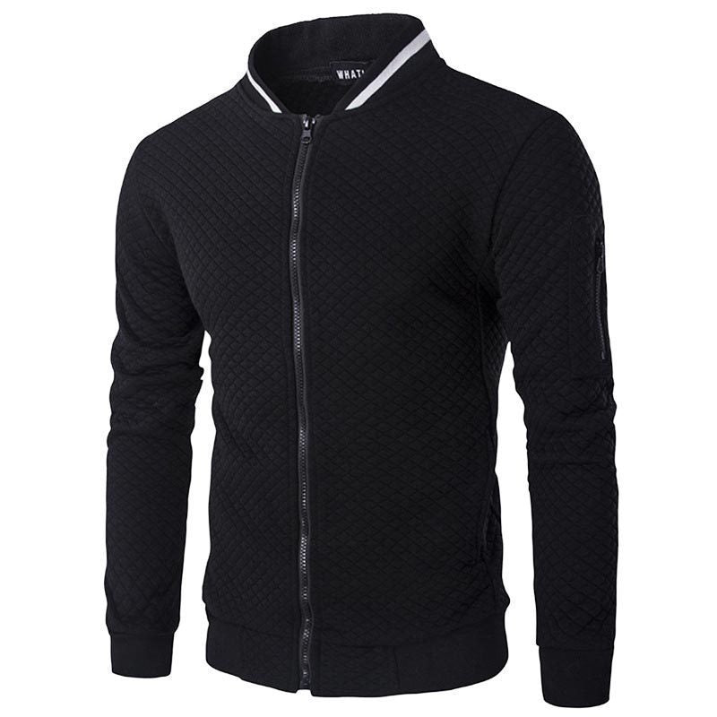 Men's quilted bomber jacket with high-quality material and practical zipper Skorter