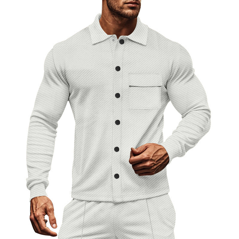 Men's men's jacket made of comfortable fabric with modern button details and chest pocket Skorter