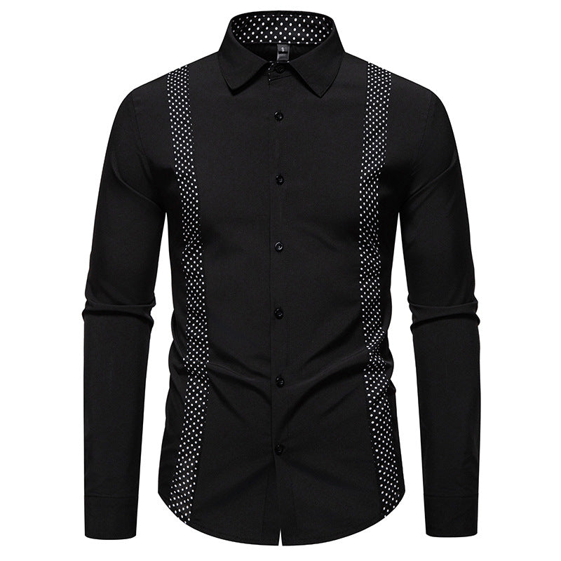 Herrskjorta med axelband och modern design i skortmodell