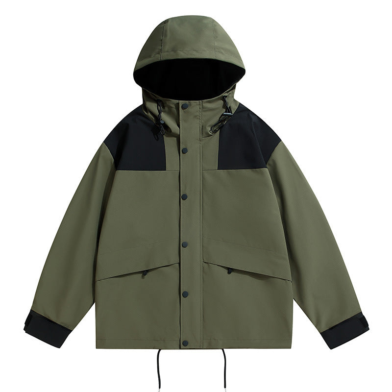 Men's technical outdoor jacket with weatherproof hood and moisture-regulating material Skorter