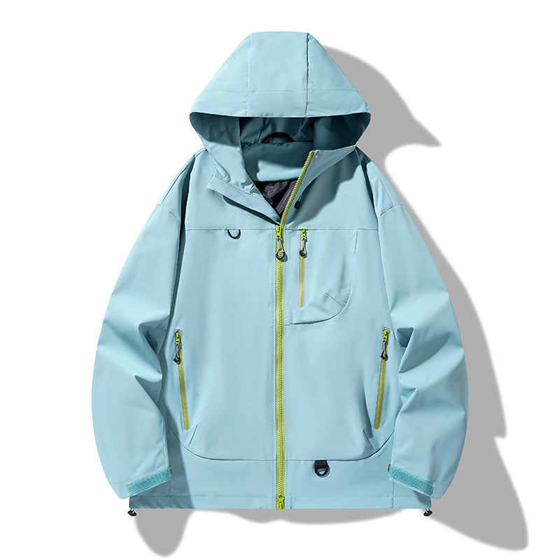 Men's technical outdoor jacket with waterproof fabric and adjustable hood system Skorter