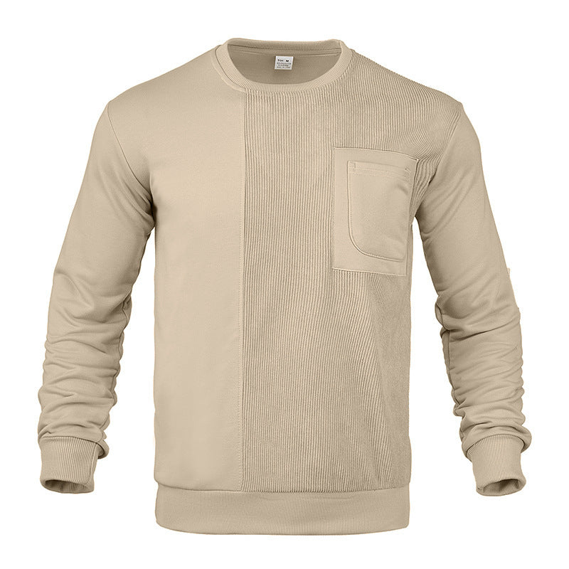 Men's stylish sweatshirt with innovative texture and practical chest pocket Skorter