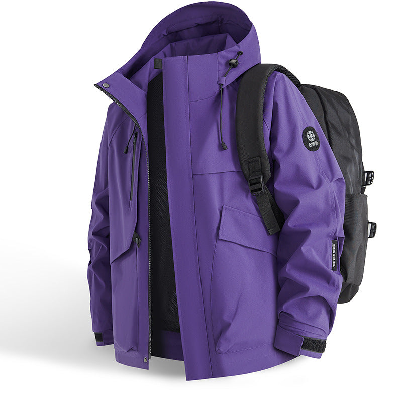 Men's technical all-weather jacket with practical pockets and adjustable collar Skorter