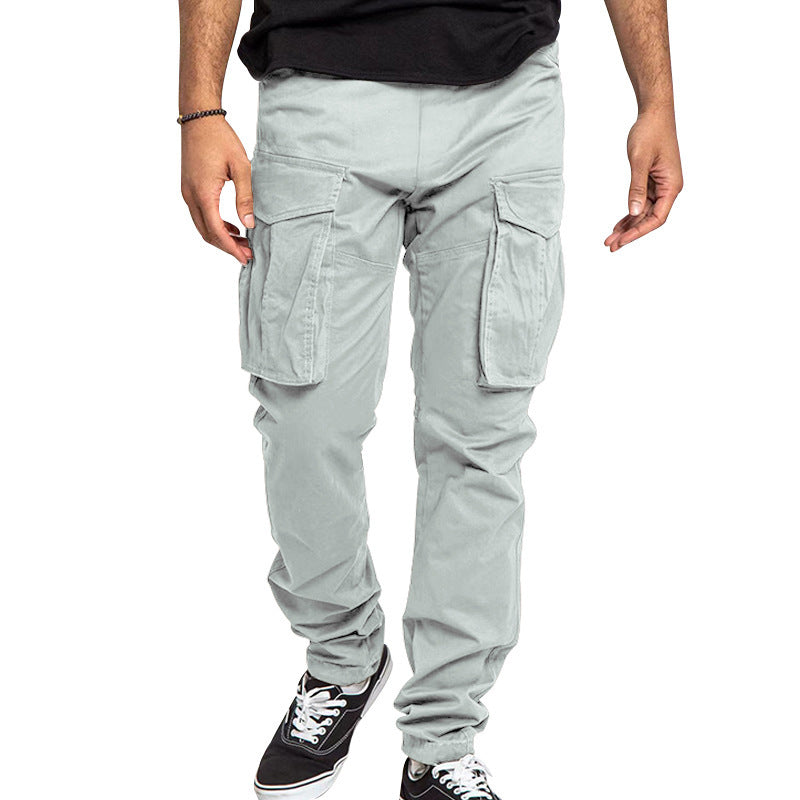 Men's multifunctional cargo pants with elastic waistband and generous pockets Skorter