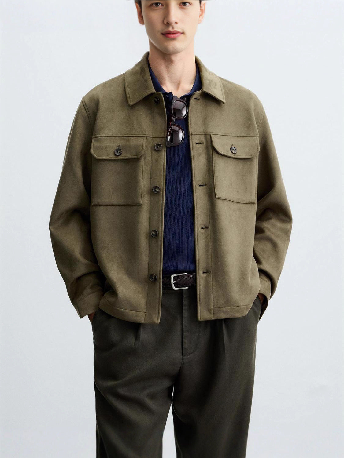 Men's stylish overshirt jacket with sturdy chest pockets and practical snap buttons Skorter