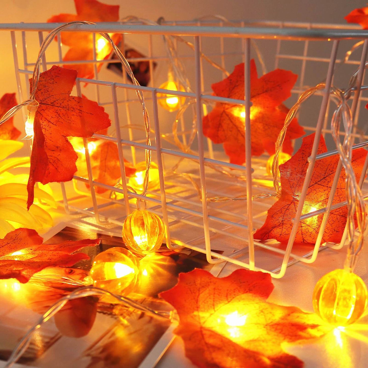 Skorter | Maple Leaf Pumpkin LED Lights Festival Party Decoration Battery String Lights