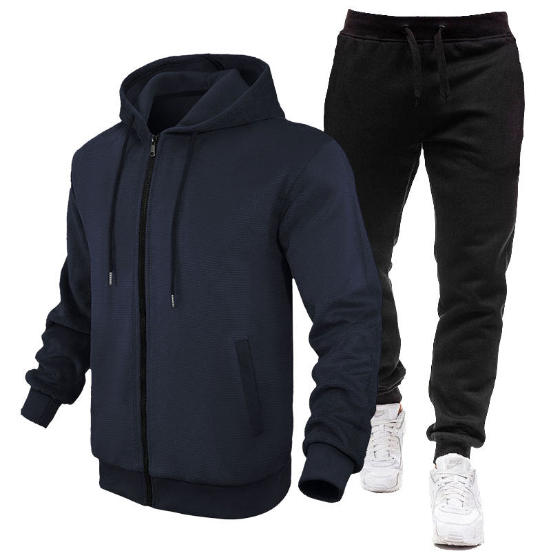 Men's sporty hoodie and tracksuit with fleece lining and practical pockets Skorter