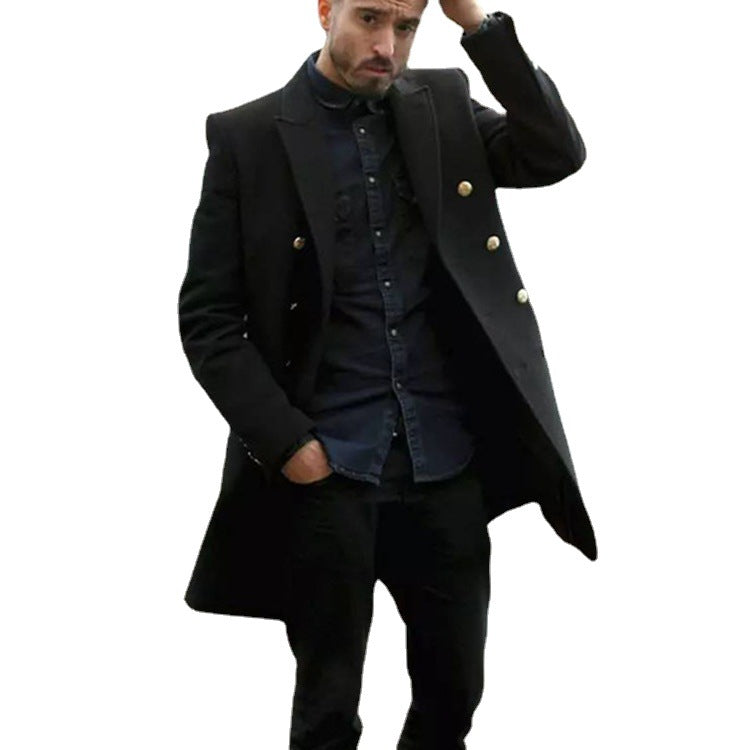 Men's stylish double-faced coat with golden buttons Skorter