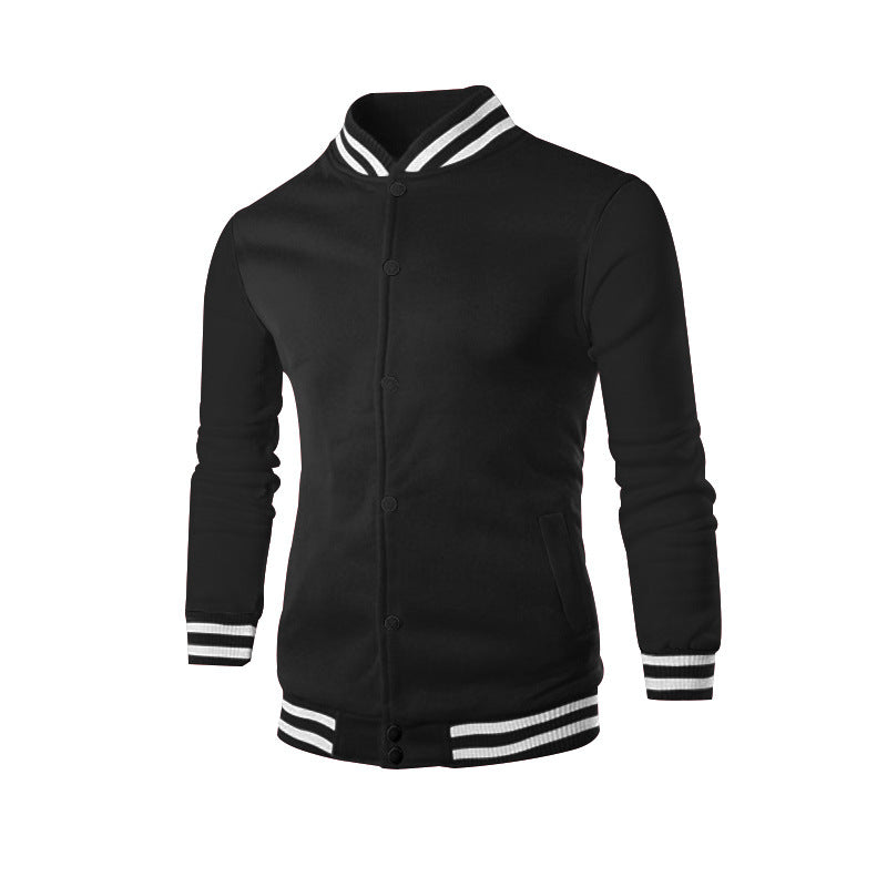 Men's Sporty College Jacket with Fashionable Collar Skorter