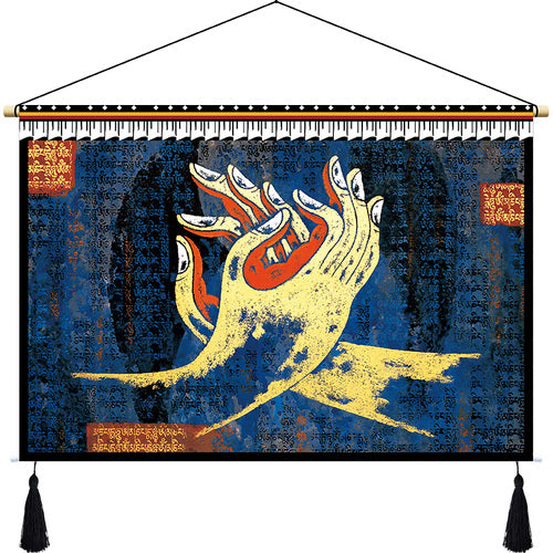 Skorter | Custom Tibetan fabric woven Tibet hanging cloth homestay decoration hotel restaurant living room bedroom headboard fabric painting weave