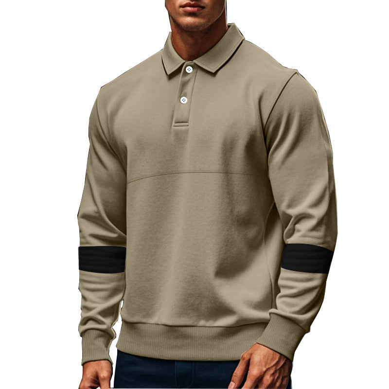 Men's Polo Sweatshirt with modern design and contrasting sleeve accents Skorter