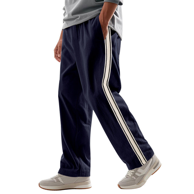 Men's Sporty Plank Pants with Stripe Design Skorter
