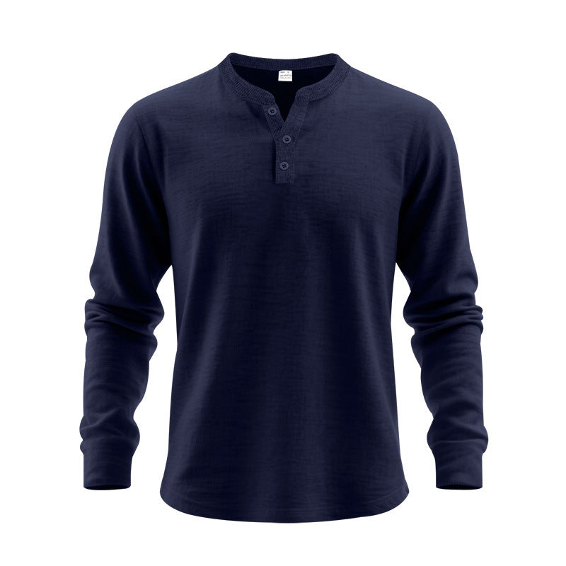 Men's Long Sleeve Shirts in Classic Henley Style Skorter