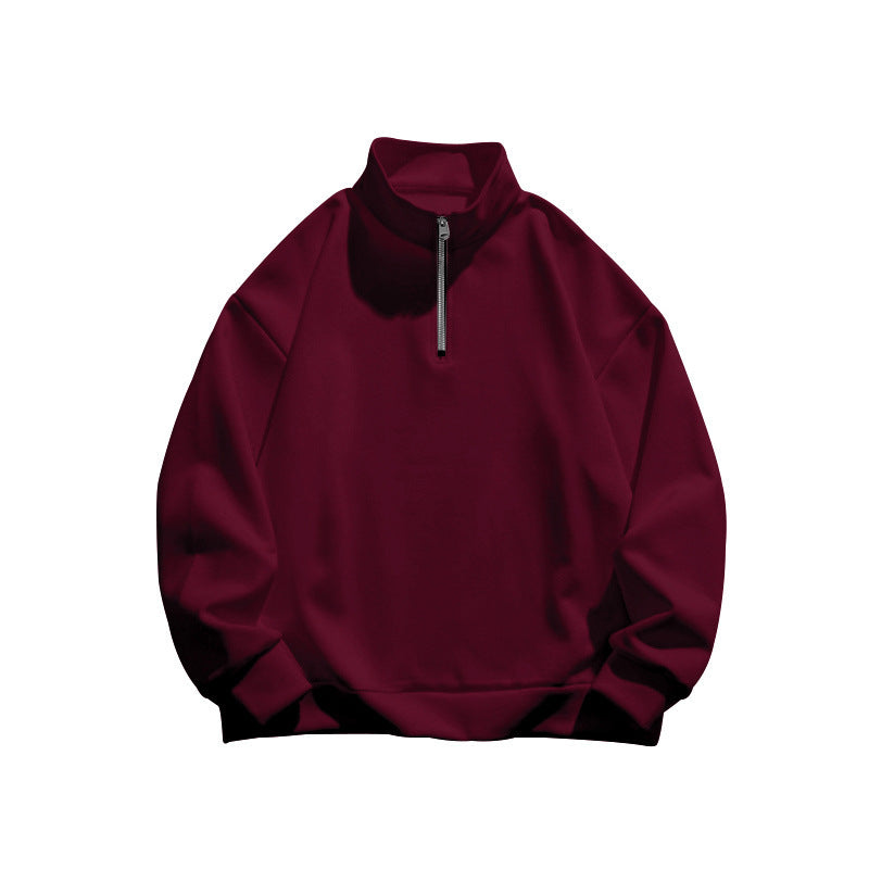 Men's sporty stand-up collar pullover with zipper Skorter