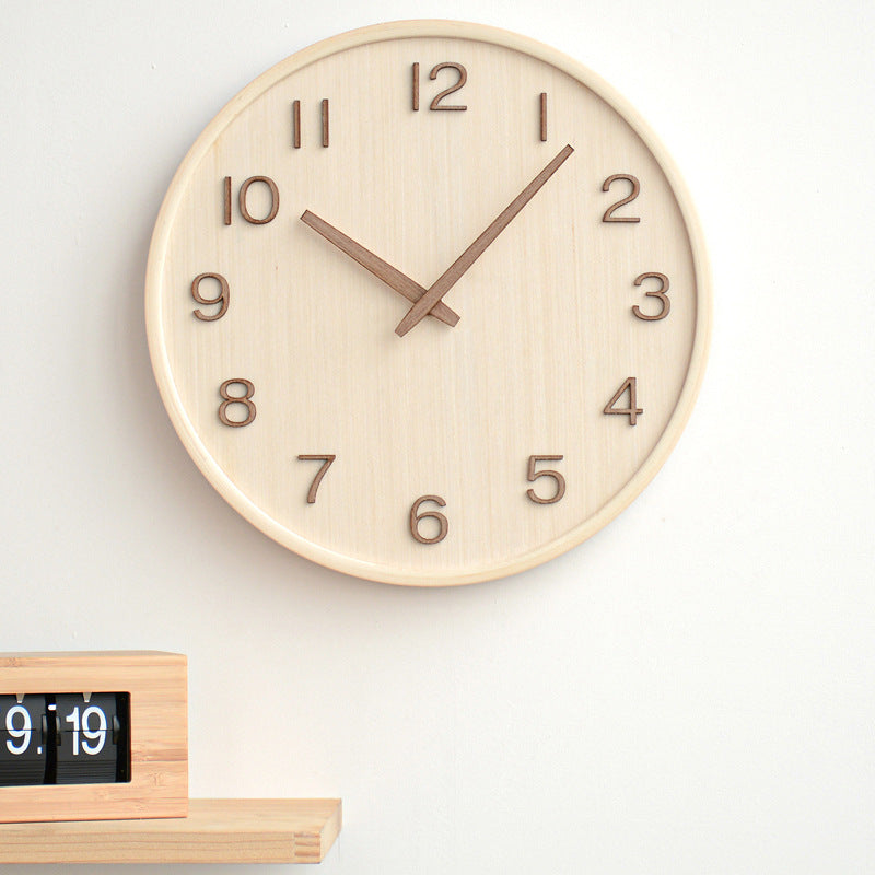 Skorter | Natural Elegance - Round Wood Wall Clock