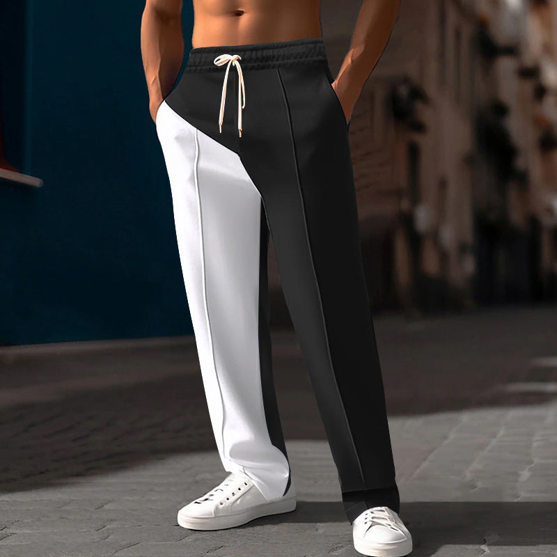 Men's sporty leisure pants with innovative cut and contrast details Skorter