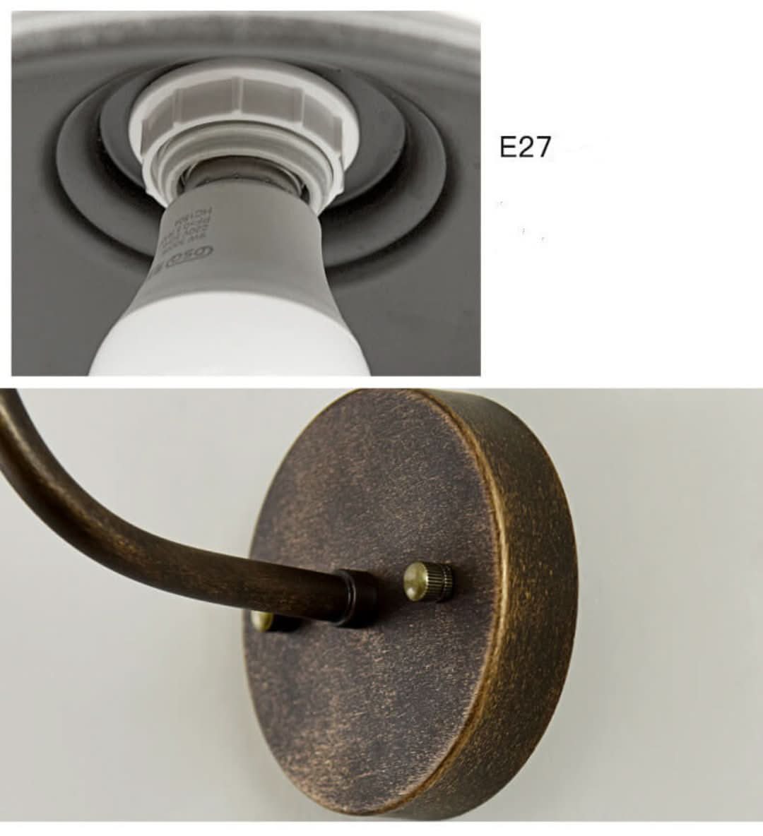 Skorter | Eisenglow - Retro Outdoor Wall Lamp With 1 Iron Light Dome