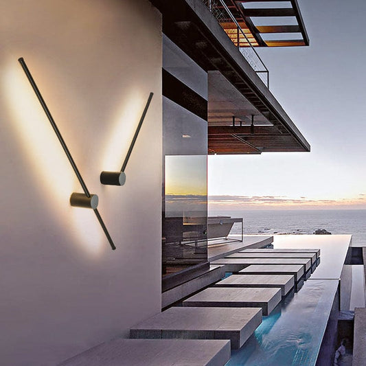 Skorter | LED Outdoor Wall Light Fixture - Waterproof Luminous Line Design for Patios, Gardens & Walkways