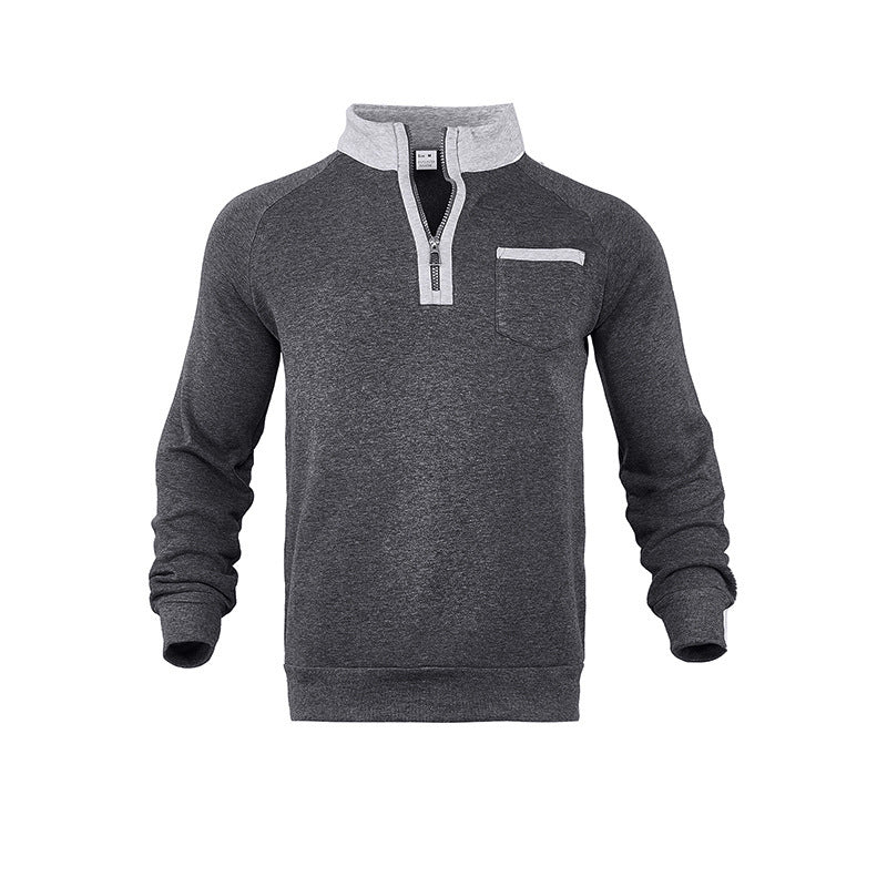 Men's sweatshirt with half zipper and moisture-regulating fabric Skorter