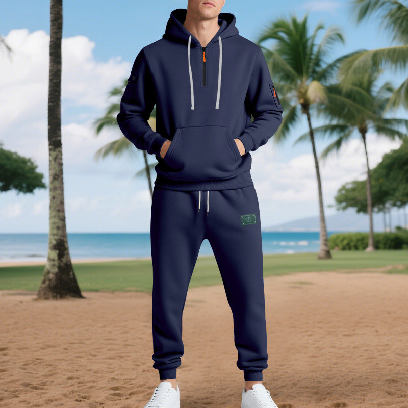 Men's sporty hoodie and tracksuit set with breathable properties and practical pockets Skorter