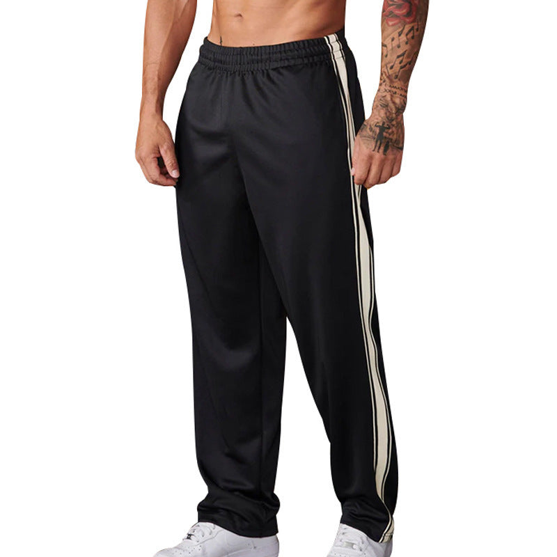 Men's sporty training pants with side contrast elements Skorter