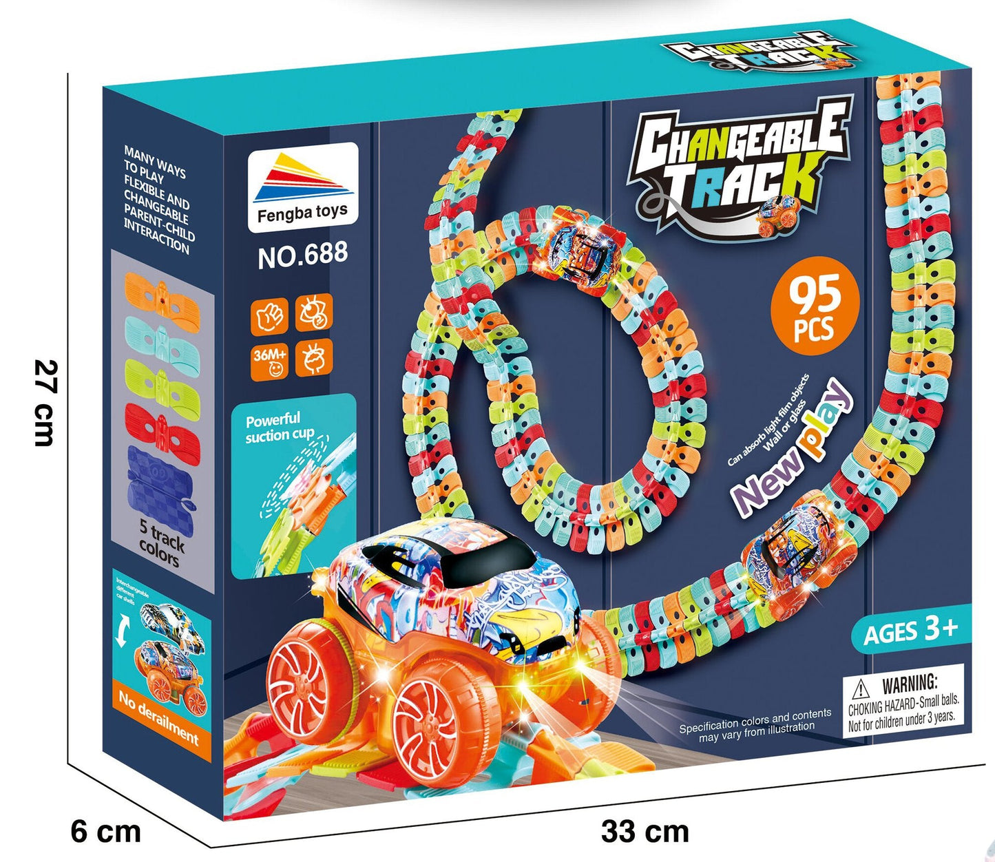 Skorter | Sticky Anti-Gravity Kids Car Track Set