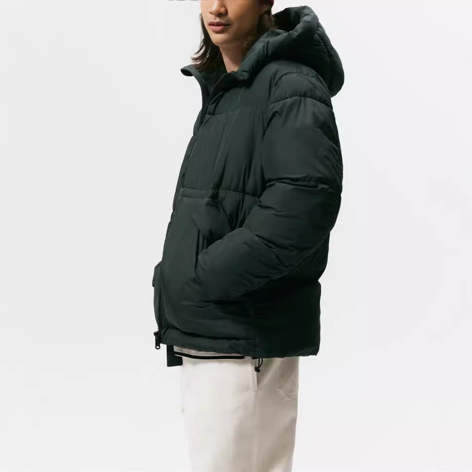 Men's quilted winter jacket with hood and generous pockets Skorter