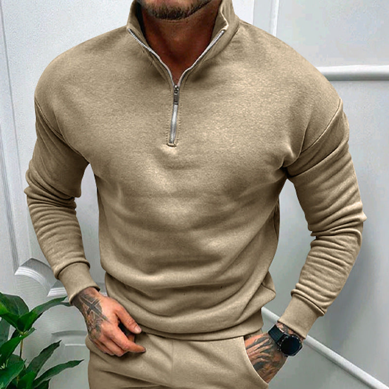 Men's sweatshirt with stand-up collar and zipper Skorter