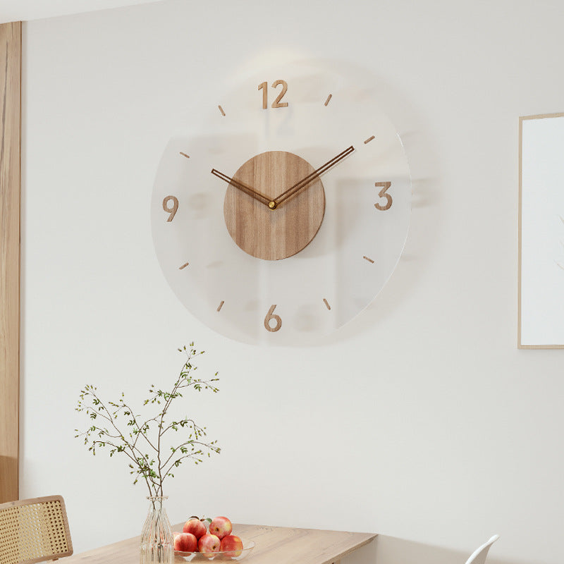 Skorter | WoodCraft | Nordic Solid Wood Wall Clock – Minimalist Silent Timepiece