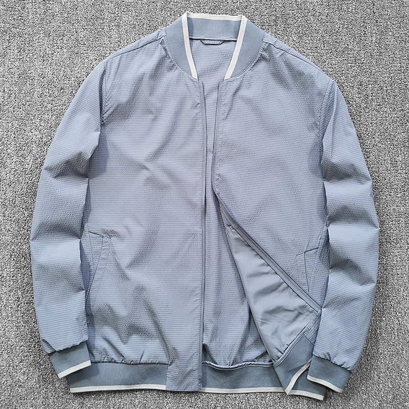 Men's quilted jacket with contrast collar Skorter