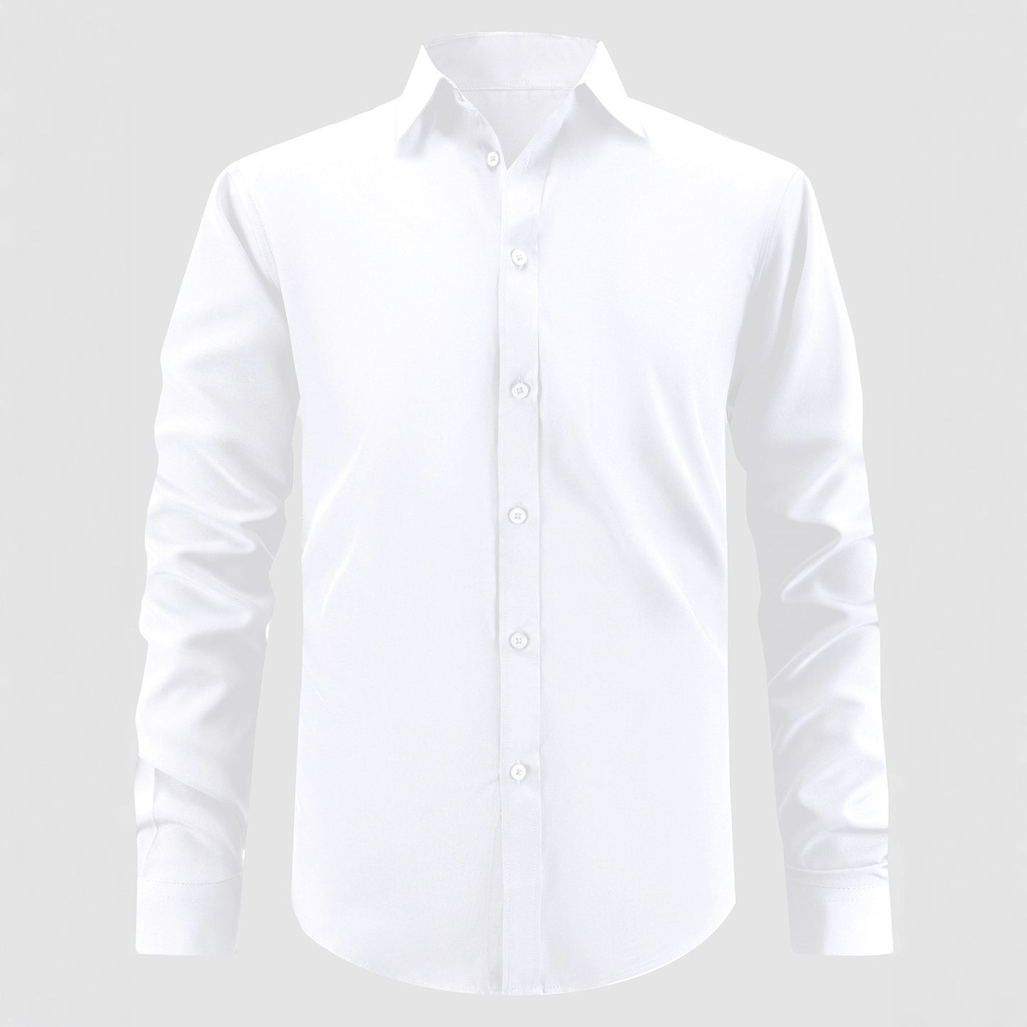Men's stylish long-sleeve shirt with smooth texture and classic collar Skorter