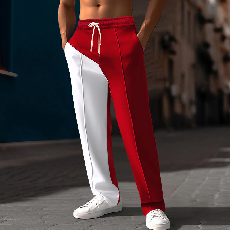 Men's sporty leisure pants with innovative cut and contrast details Skorter