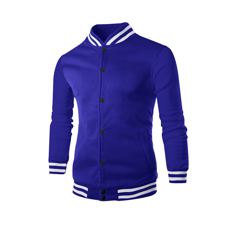 Men's Sporty College Jacket with Fashionable Collar Skorter