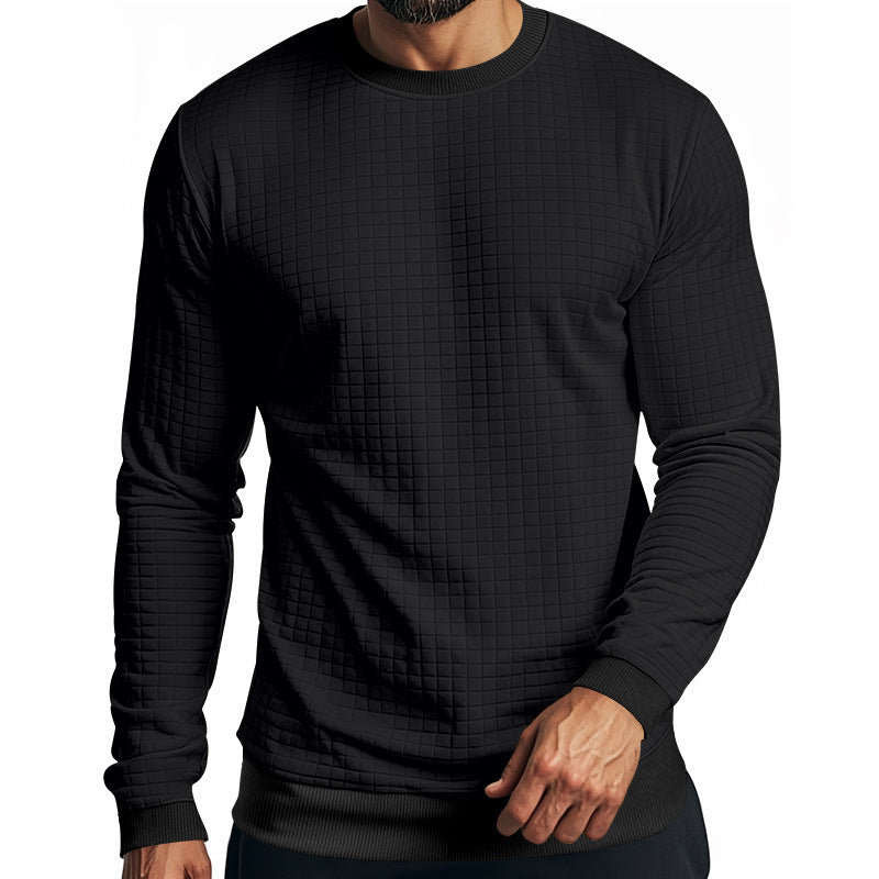Men's long sleeve sweatshirt with textured design and elastic cuffs Skorter