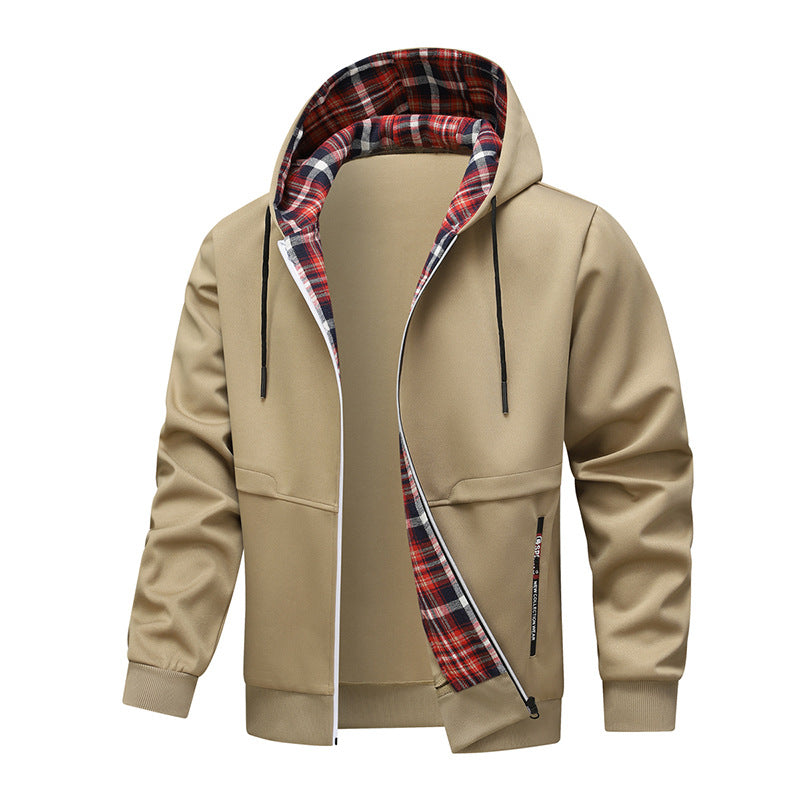 Men's sporty hybrid jacket with internal check pattern Skorter