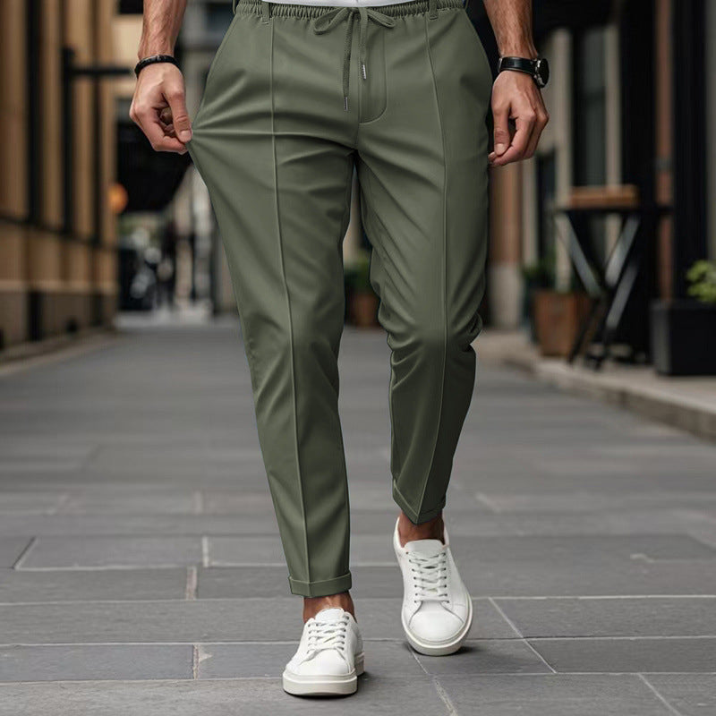 Men's stylish sports trousers with elastic waistband and practical side pockets Skorter