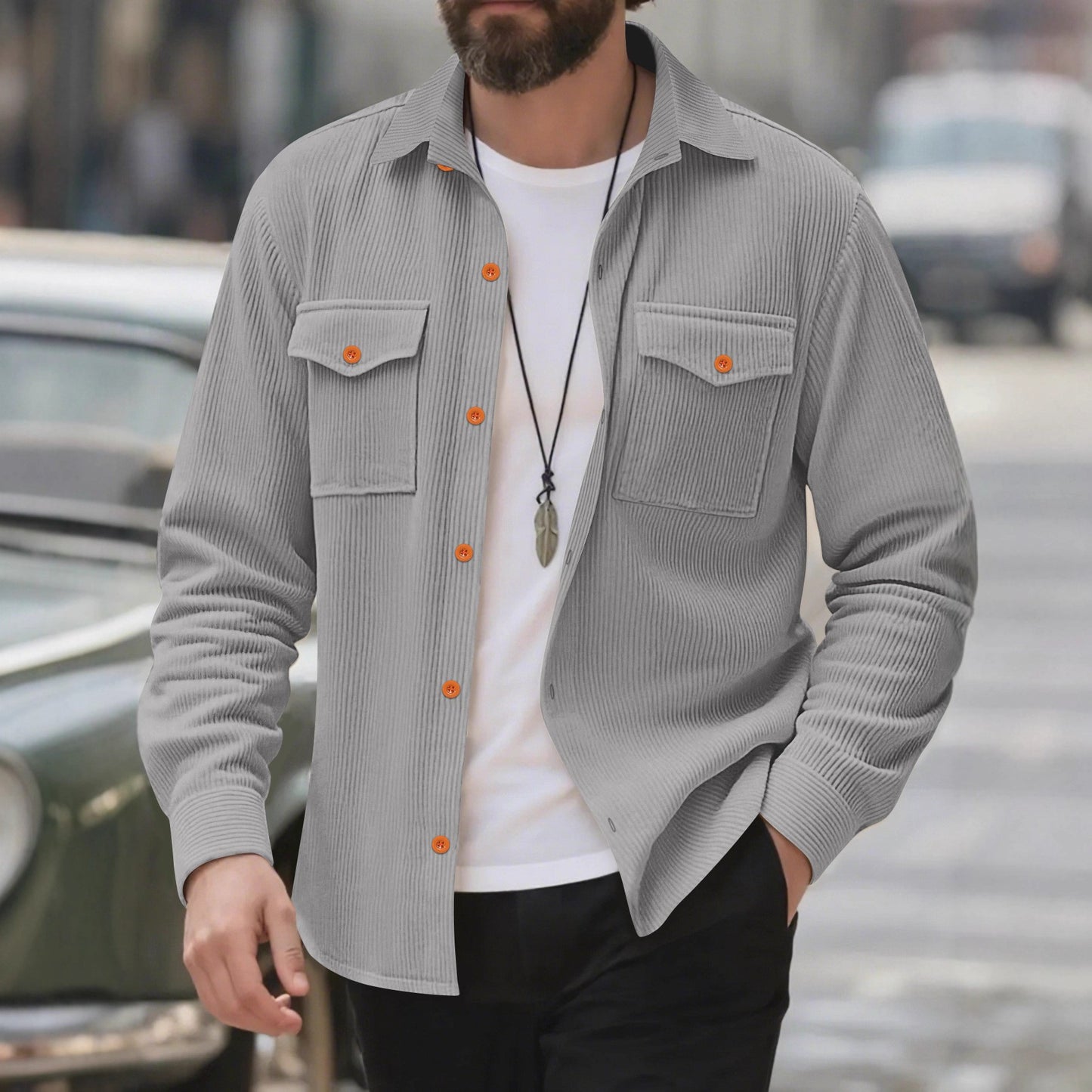 Men's thin checkered shirt Skorter