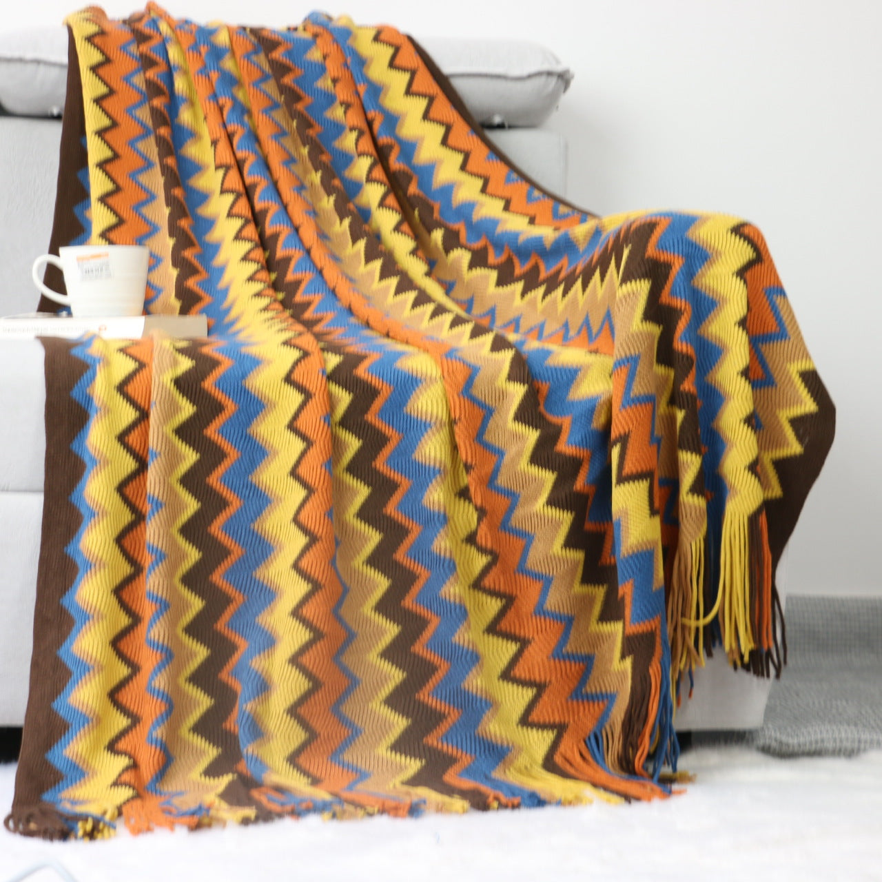 Skorter | Bohemian velvet blanket knitted blanket