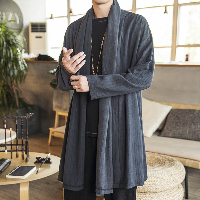 Men's casual kimono jacket with elegant cut and soft fabric Skorter