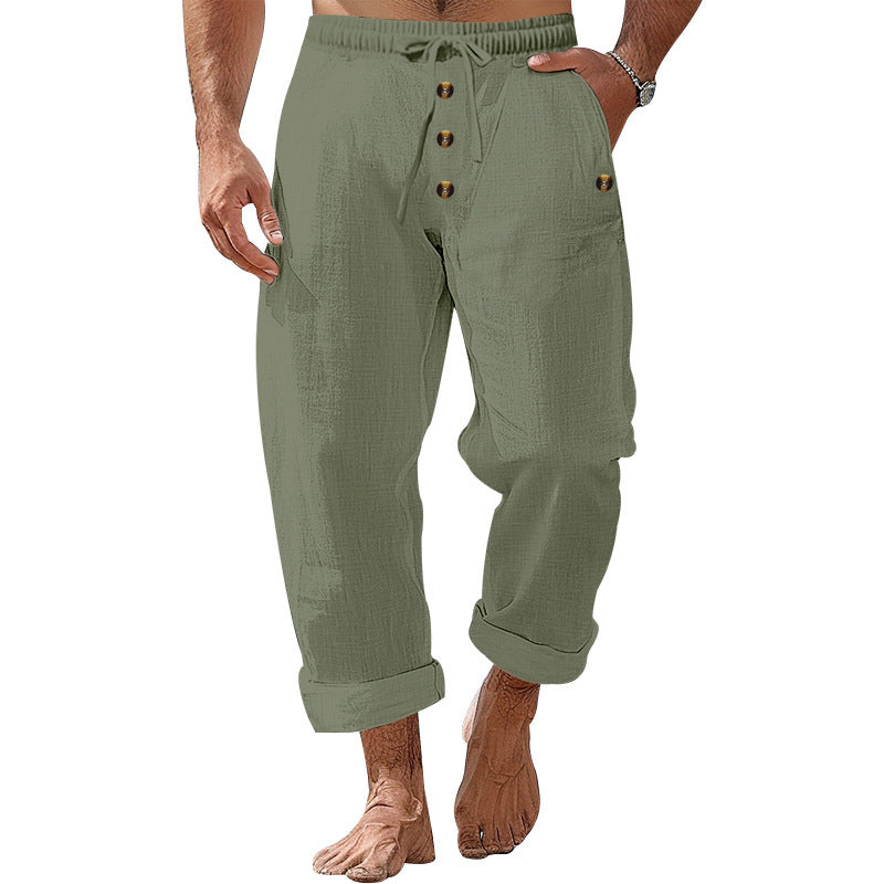 Men's loose beach pants with adjustable drawstring and practical side pockets Skorter
