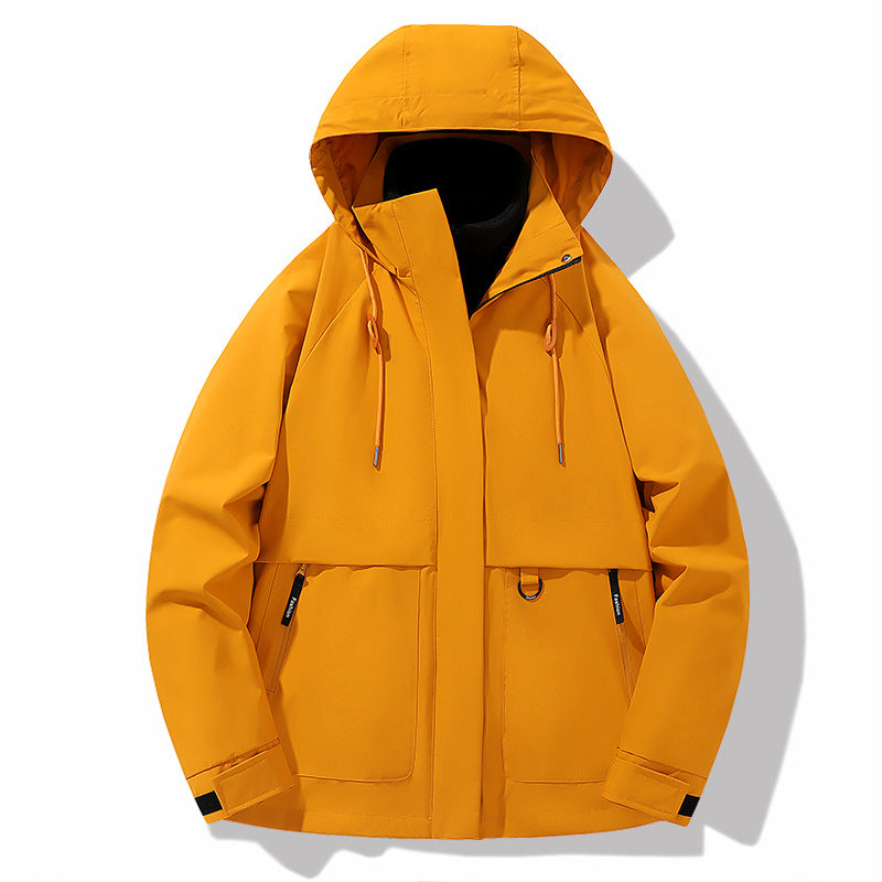 Men's weatherproof outdoor jacket with adjustable hood and practical pockets Skorter