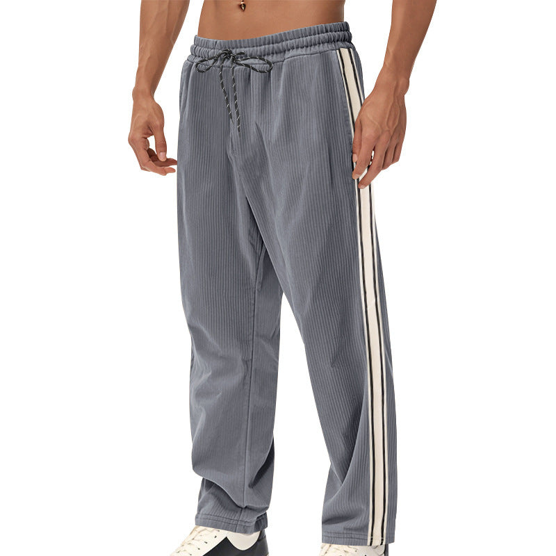 Men's Sporty Plank Pants with Stripe Design Skorter