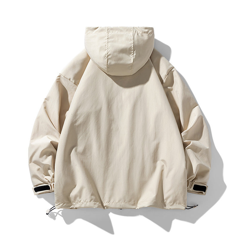 Men's technical outdoor jacket with multifunctional pockets and adjustable hood Skorter