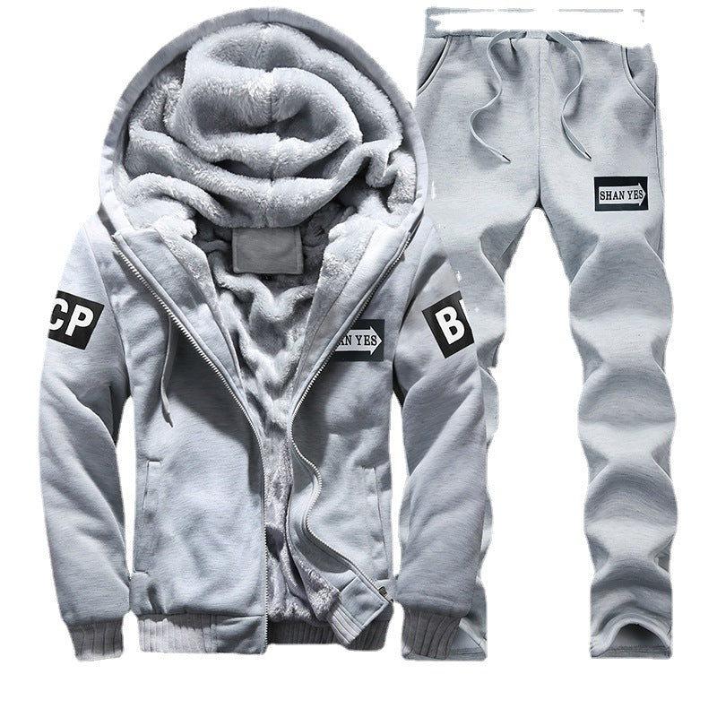 Men's sporty tracksuit with warming inner lining Skorter