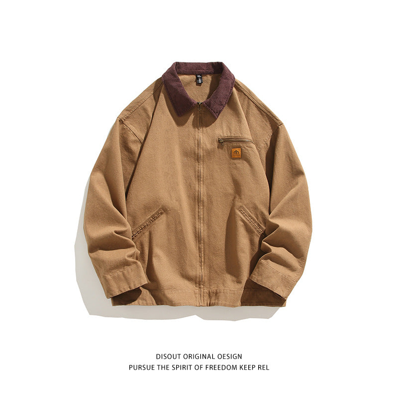 Men's robust leisure jacket with high collar and practical pockets Skorter