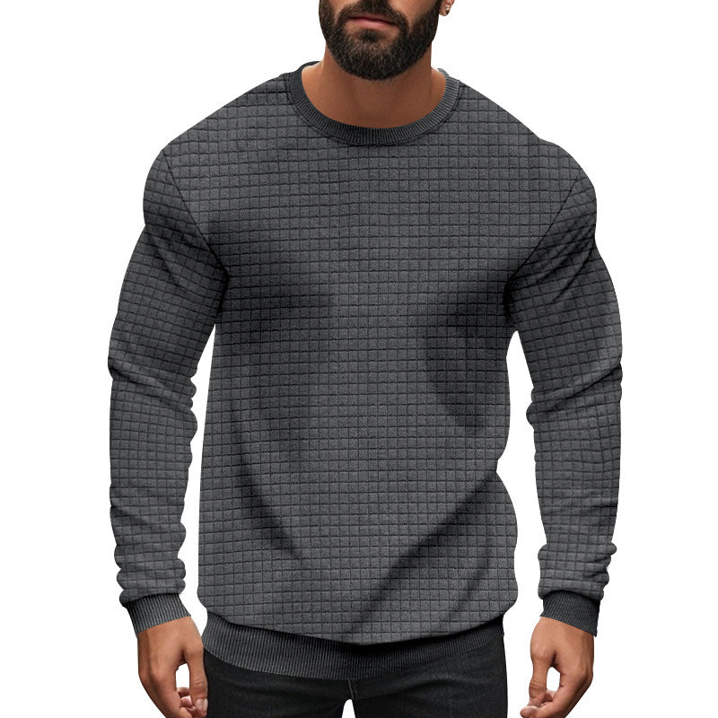 Men's long sleeve sweatshirt with textured design and elastic cuffs Skorter