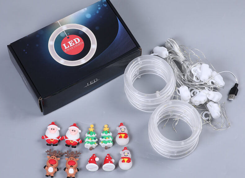 Skorter | Christmas wreath doll hanging decoration 10 LED USB string lights