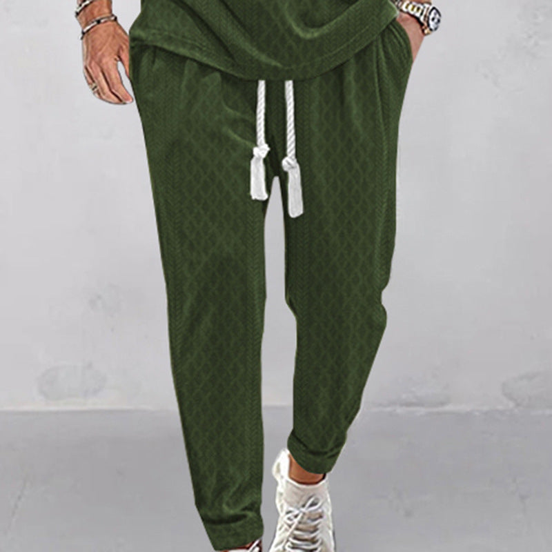 Men's sporty leisure pants with elastic waistband and side drawstring Skorter