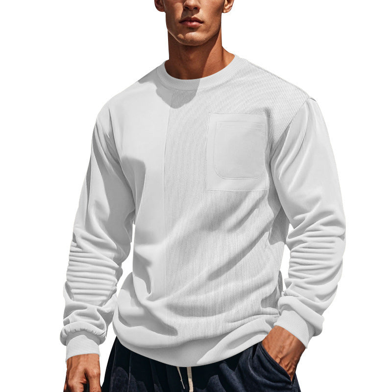 Men's stylish sweatshirt with innovative texture and practical chest pocket Skorter